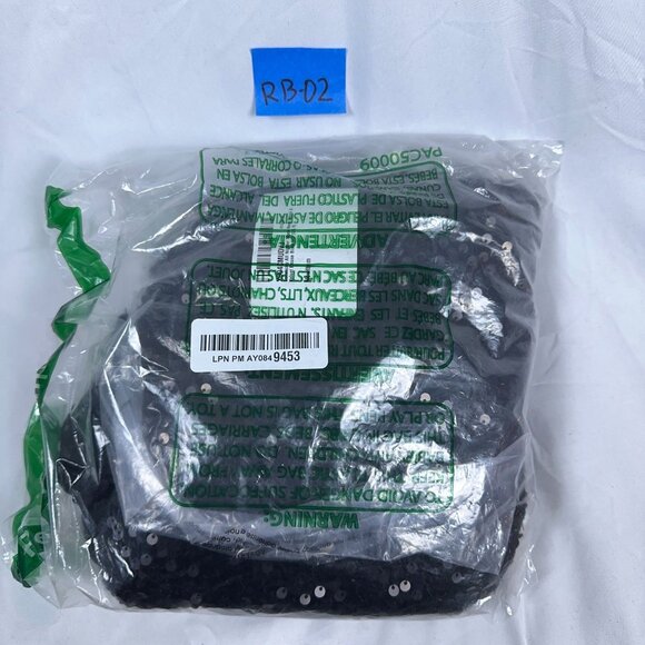 Sanctuary All Nighter Sequin Blouse Top Mock Neck Velvet Women Black Size Medium - Picture 2 of 2